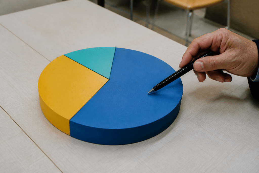 Tableau decomposant trois categories de frais notariaux avec pourcentages